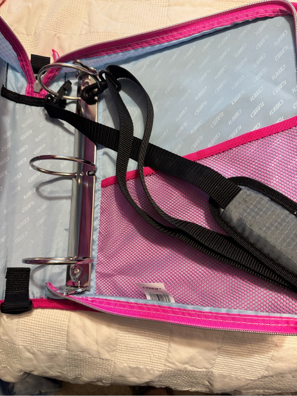 Case-it The Mighty Zip Tab 3" Capacity Kids Binder - Pink Blue Multi - Picture 3 of 7